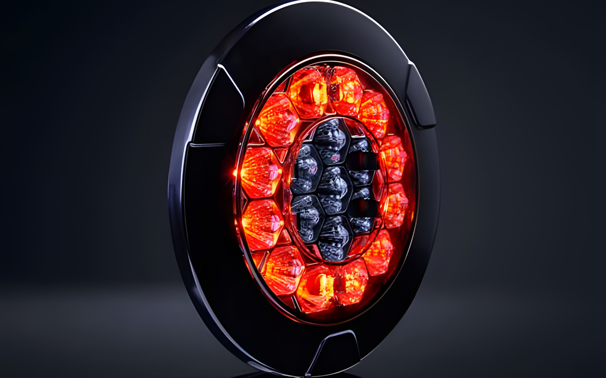 Off-Road LED Tail Light for Trailers and Trucks with Dark Lens and Y-Approved Design