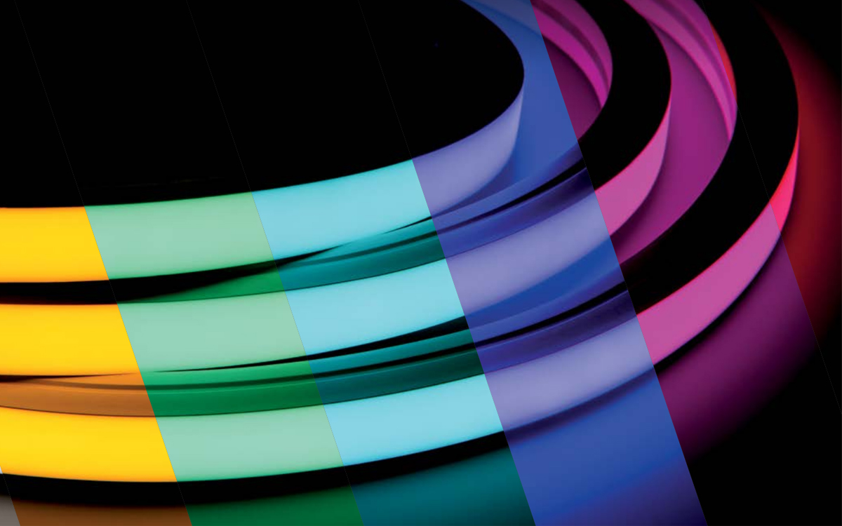 Outdoor Color-Changing RGBW Silicone LED Strip Light for Patios, Stairs, and Hardscape