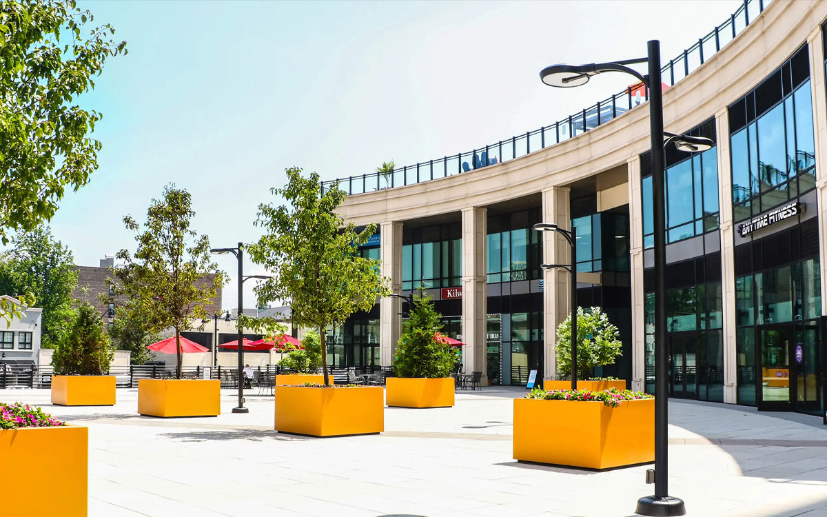 Outdoor LED Street/Area Downlight with Dusk-to-Dawn Photocontrols and Motion Sensor Integration