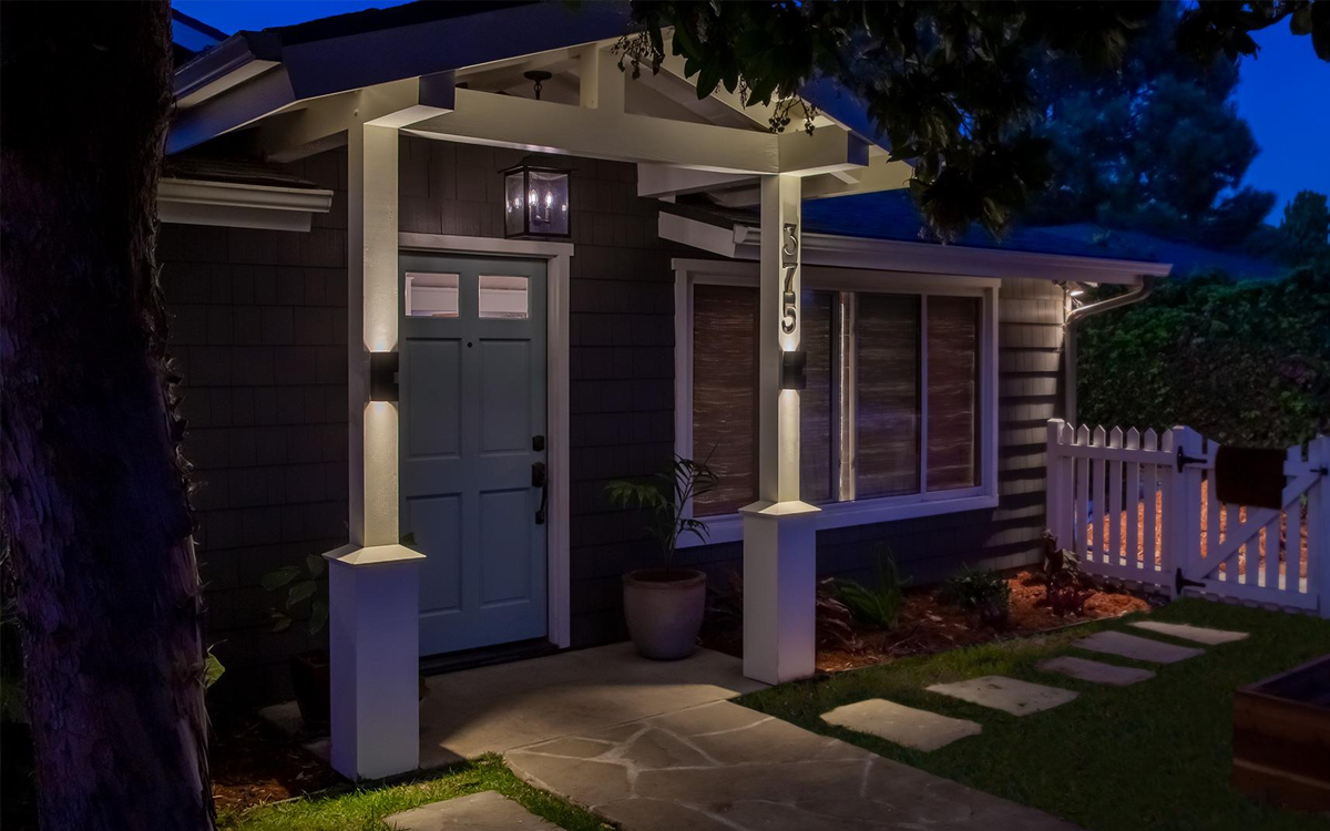 Outdoor LED Up/Down Wall Sconce with RGBW, Luxor Zoning and Dimming Control