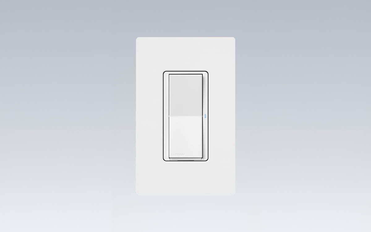 Paddle-Style Claro Smart Switch Compatible with Pico Remote Controls, Motion Sensors, and Lutron Smart Hub or Smart Hub PRO