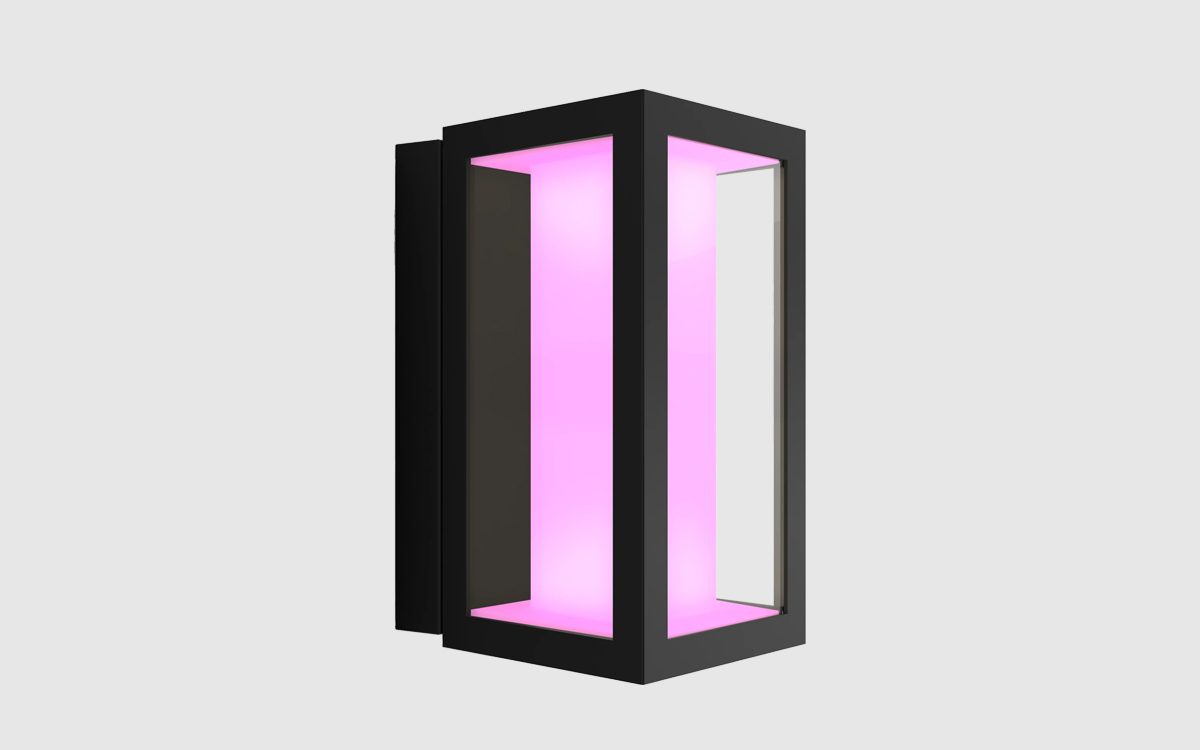 Philips Hue Impress Smart Outdoor LED Wall Lantern for Front Porches and Entryways