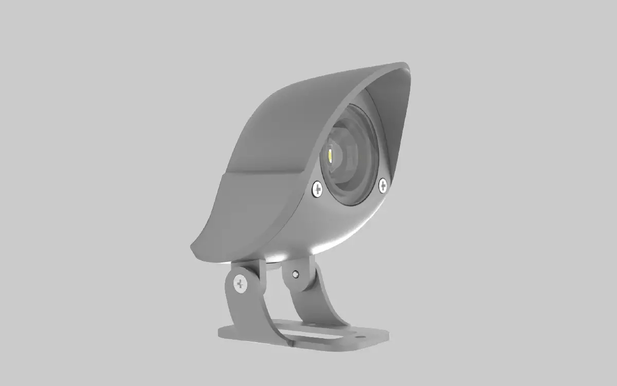 Pixel-Controlled White LED Spotlight with Bird-Inspired Design for Outdoor Building Accent and Landscape Lighting