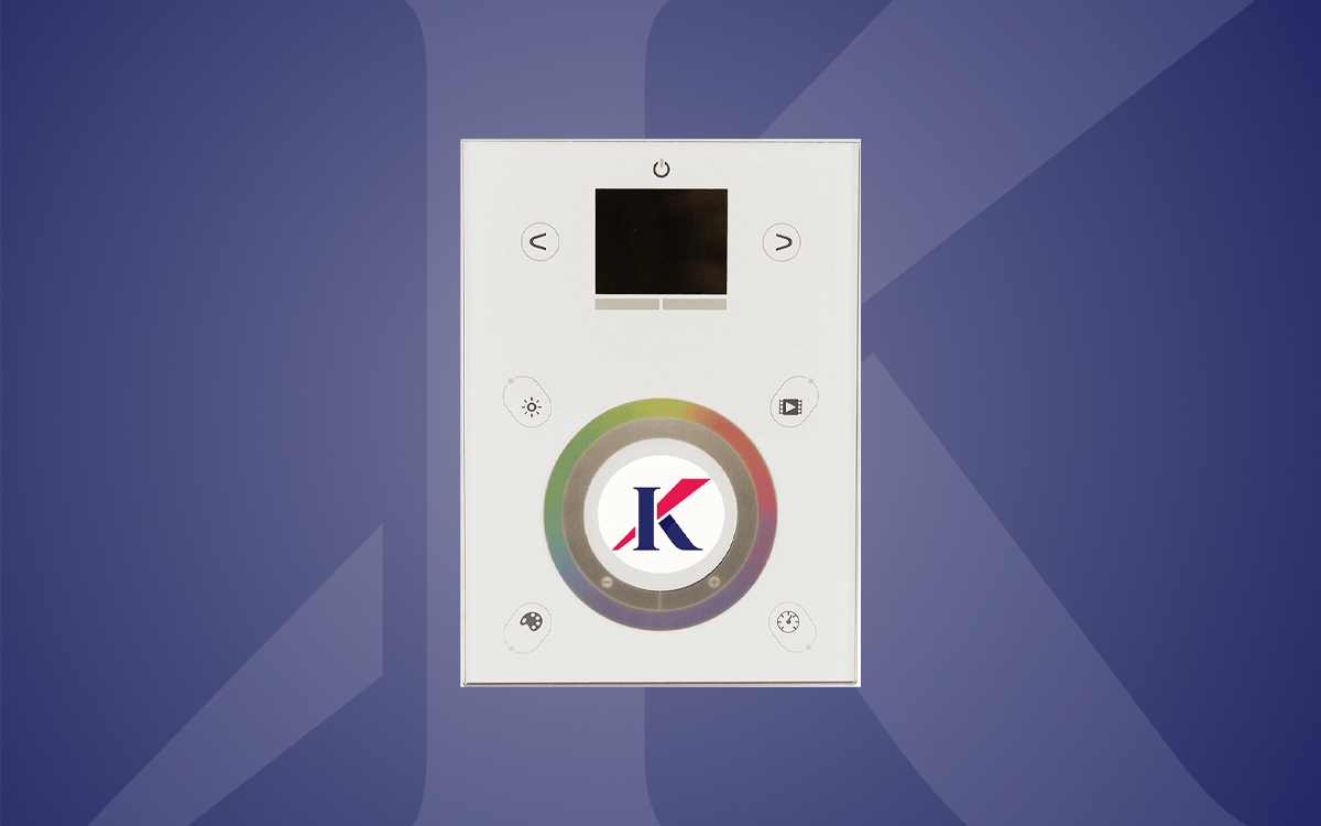 Programmable Wall-Mounted DMX Controller for RGBW Fixtures with Multi-Zone Memory and Fade/Dimming Features