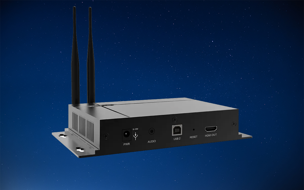 Quad-Core 1.2 GHz Multimedia Player with WLAN Access Point and Wired Gigabit Ethernet Connectivity