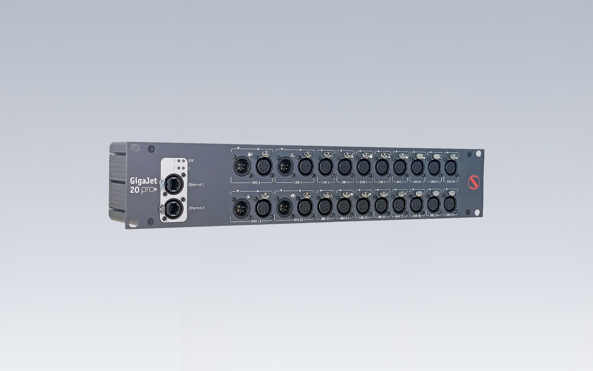 Rack-Mount Ethernet and DMX Signal Processor with Multiport Connectivity, Optical Isolation, and Web-Based Configuration Interface