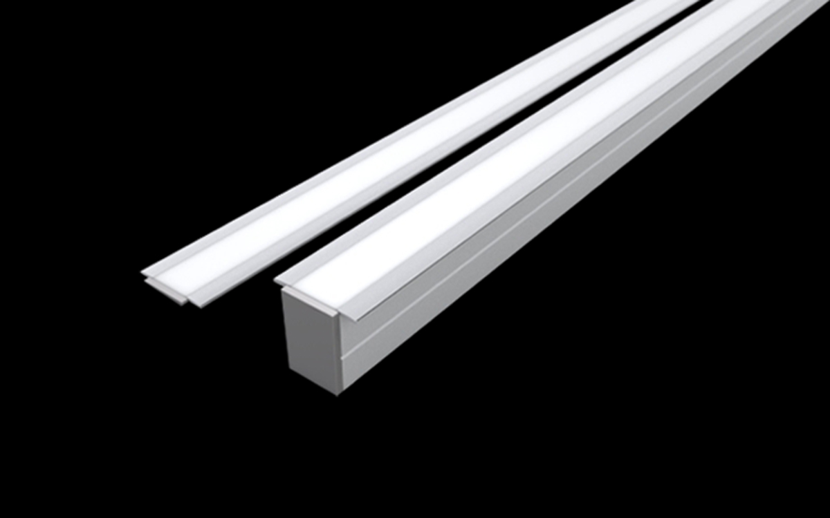 Recessed Aluminum LED Channel for Custom Linear Lighting in Modern Interior Applications