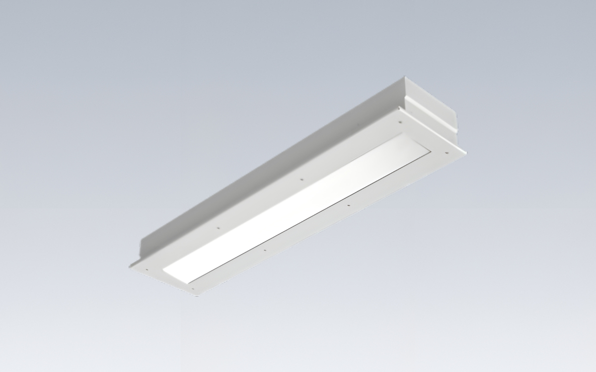 Recessed Convertible LED Ceiling Light for Washrooms, Corridors, and Sally Ports with Ligature Resistant Design