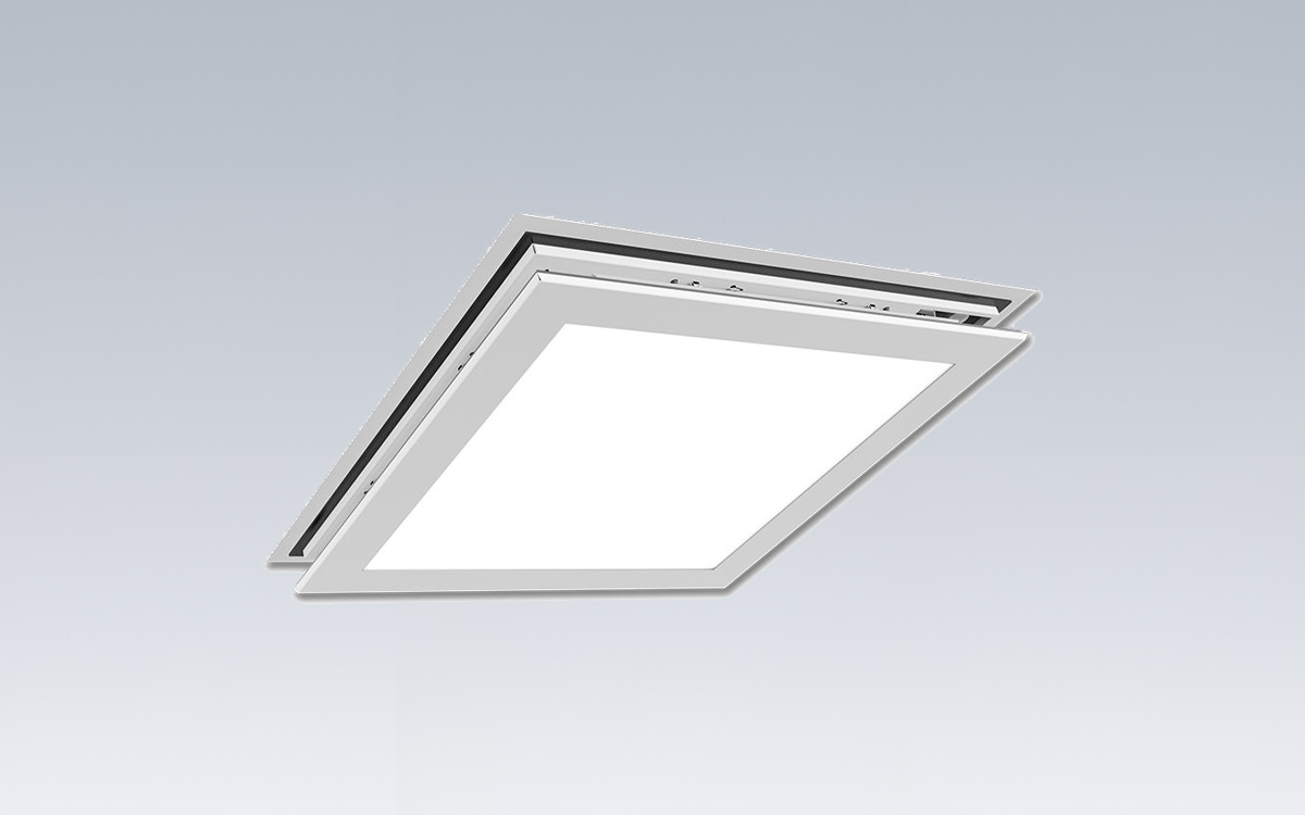 Recessed LED Cleanroom Light for Walkable Composite Ceiling Systems in Healthcare and Laboratory Environments