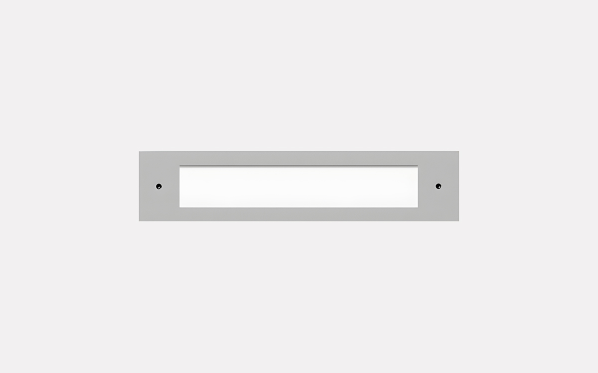 Recessed LED Wall/Step Light for Concrete Mounting with Polished Stainless Steel Frame