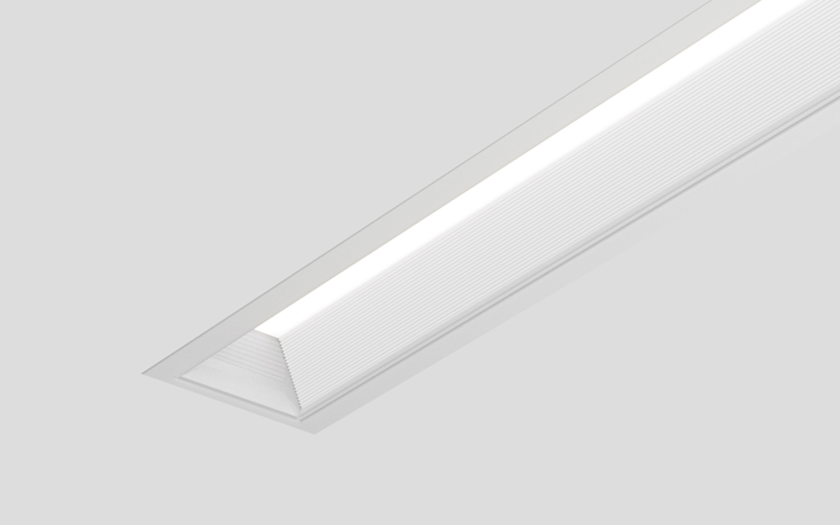 Recessed Linear Ceiling Lighting Fixture with PoE and Sensor-Ready Smart Building Integration