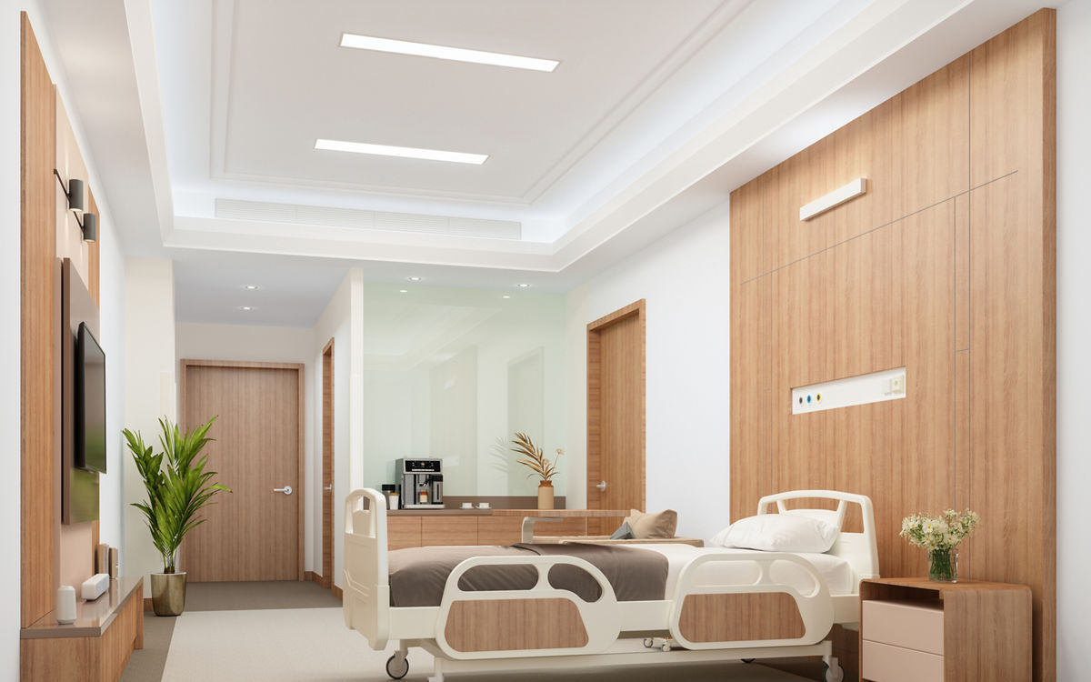 Recessed Linear Patient Room LED Ambient and Exam Light for Healthcare and Hospital Environments