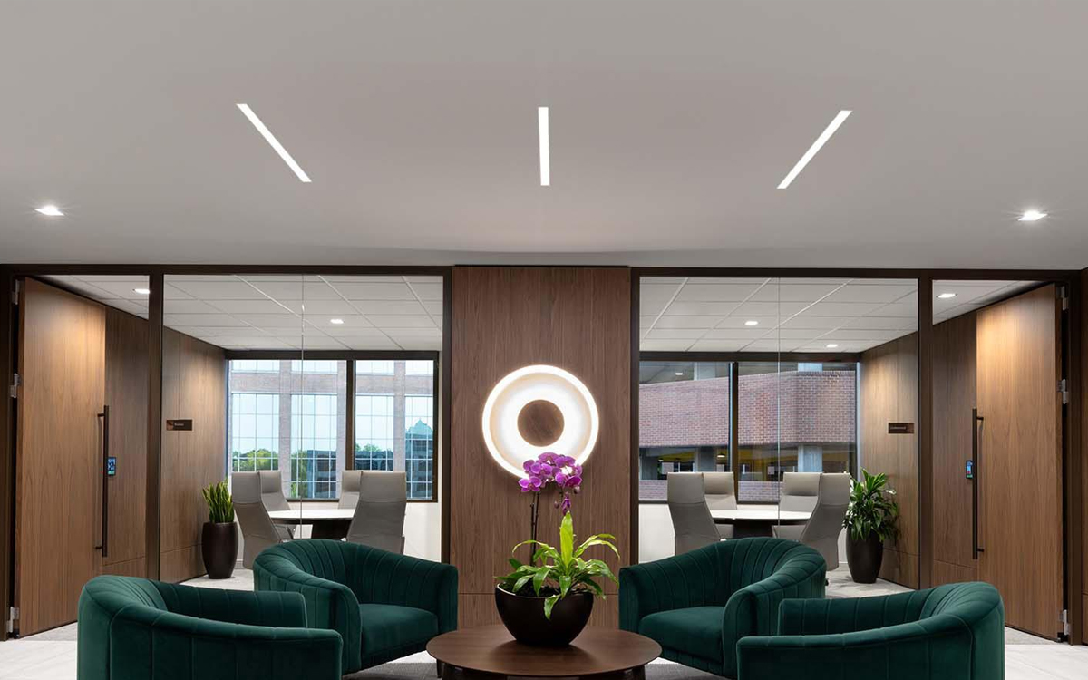 Recessed Linear Slot LED Lighting Fixture with Flush, Batwing, Asymmetric, and Pop-Down Lens Options