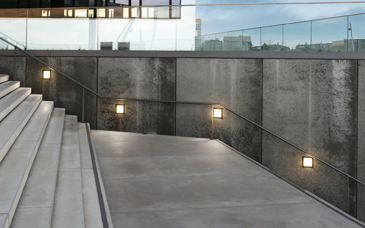 Recessed Wall-Mounted LED Lights for Stairways and Wide Footpaths