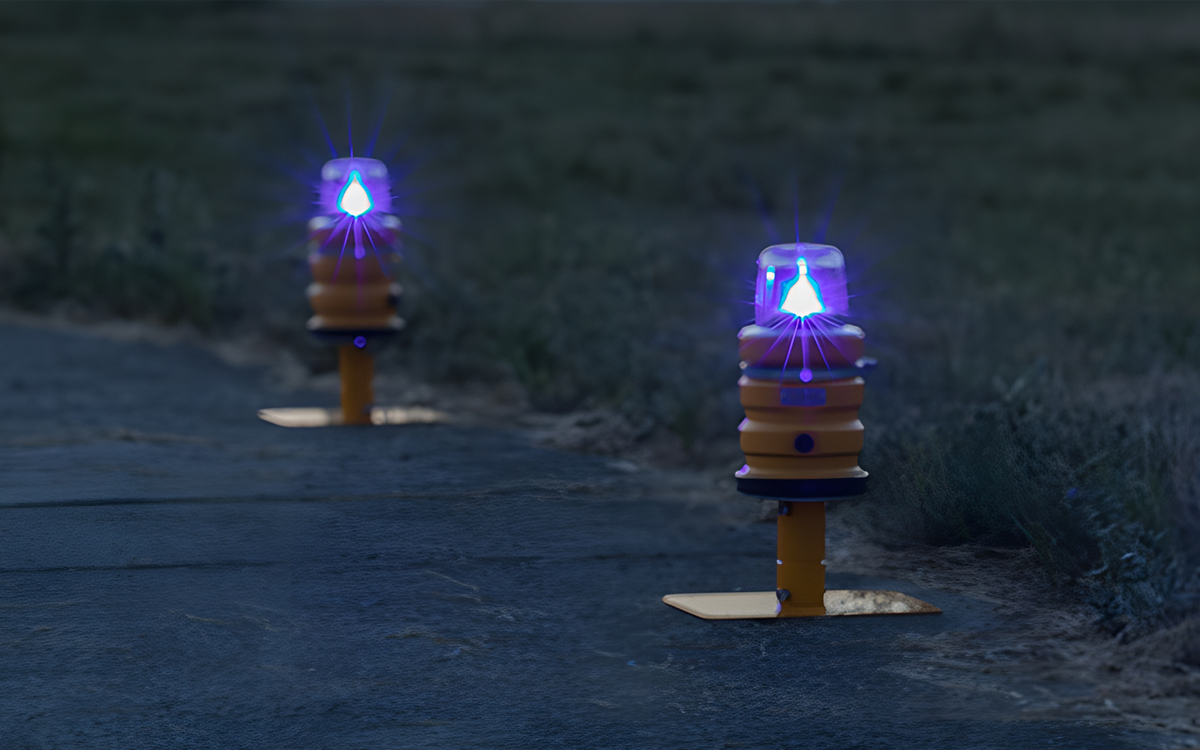 Rechargeable Portable Taxiway Light for Temporary Runway and Taxiway Edge Marking