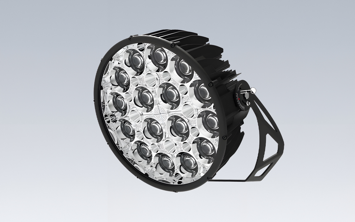 Remote Power LED Stadium Light for Professional Sports Venues with DMX and AirMesh Lighting Control Integration