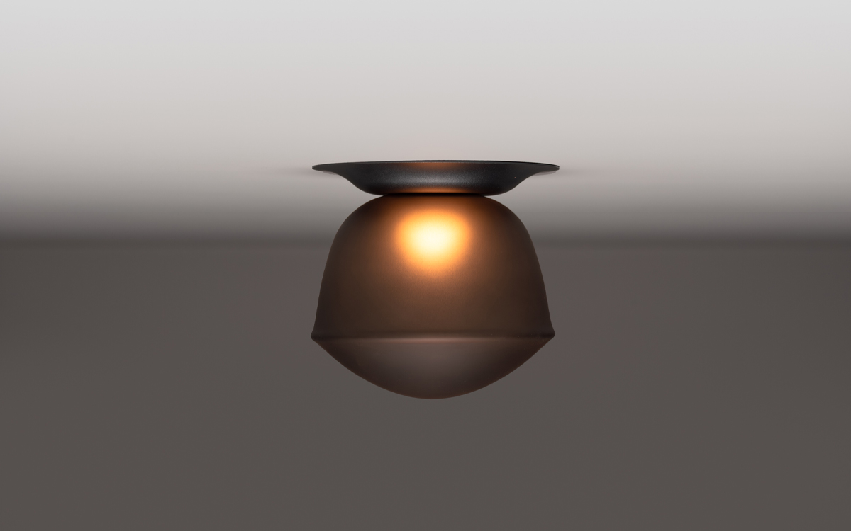 Residential and Commercial LED Ceiling Light with Etched Citrine Glass and Dimmable TRIAC/0–10V or DALI Controls