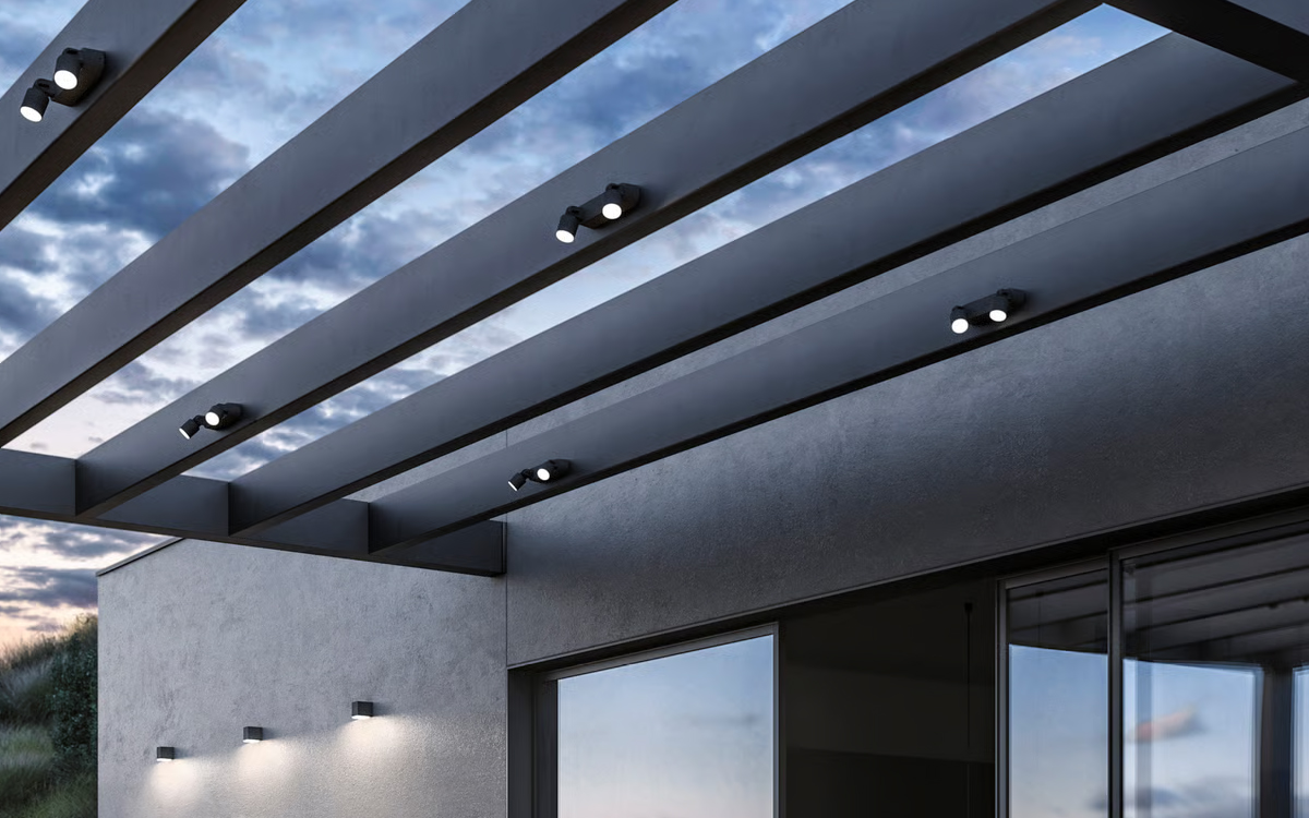Residential LED Floodlight with Dual Adjustable Heads and Mounting Flexibility