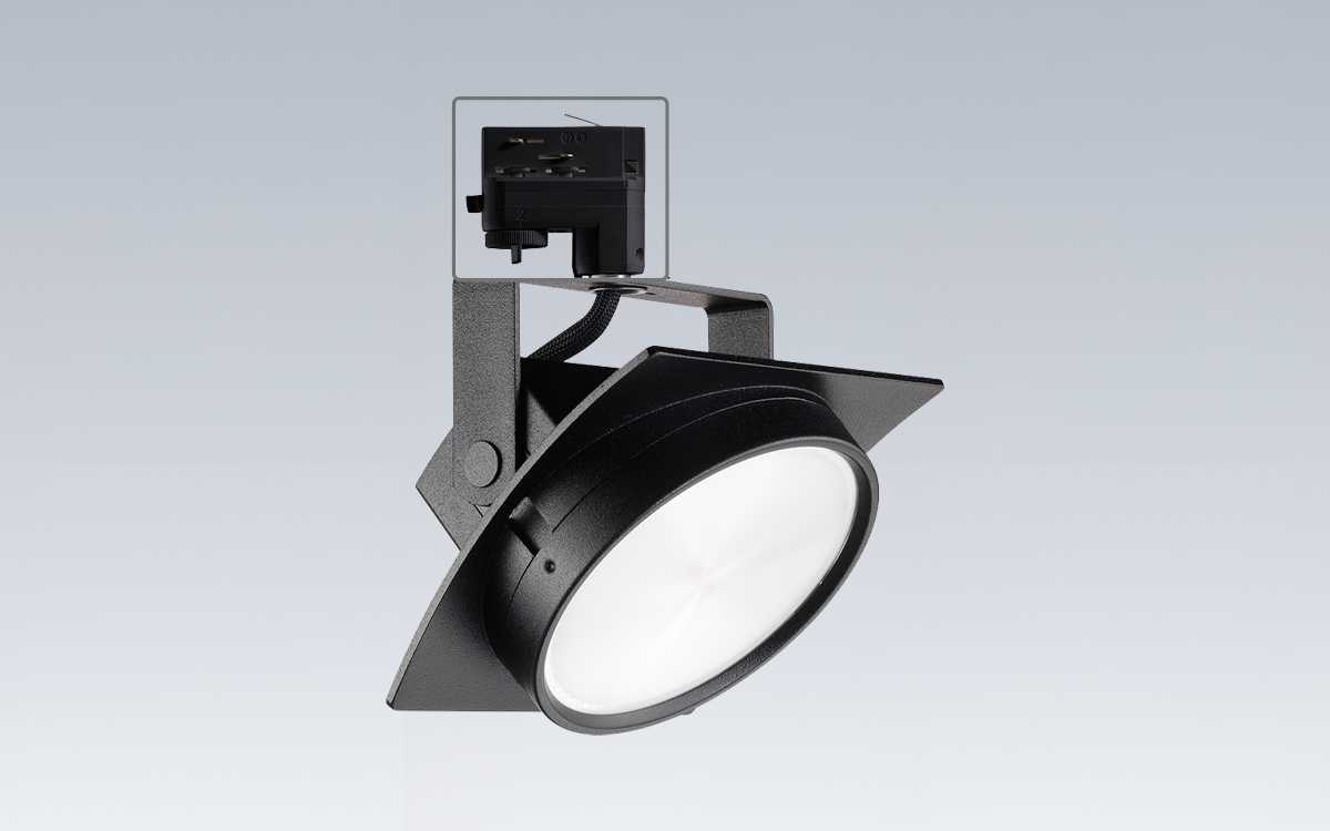Reverse Phase Dimmable LED Track Fixture with TEK Adapter and Class 2 Solid-State Electronic Driver Assembly