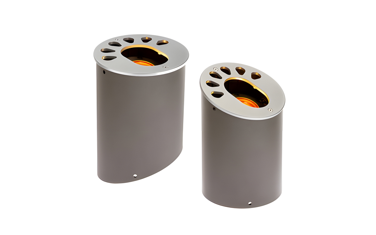 Reversible Angled and Flat-Top LED Well Light with RGBW Color Capability