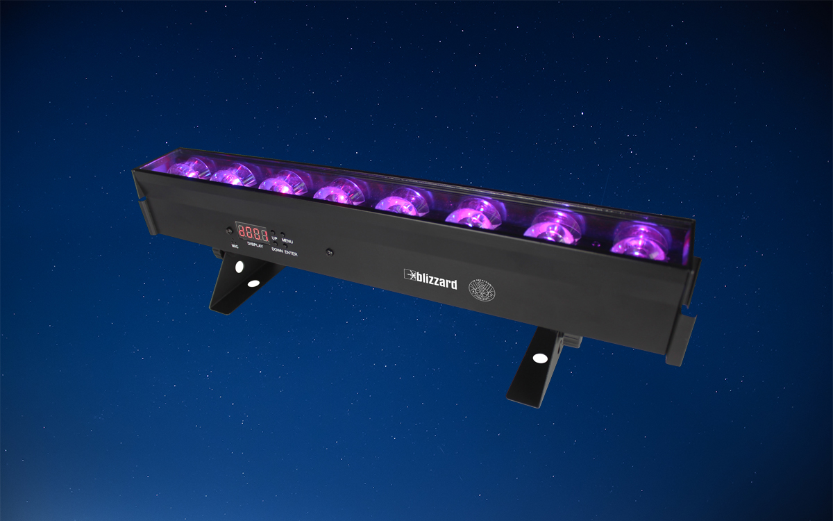 RGB LED Rainbow Light with Strobe Effects, Color Mixing, Variable Dimming, and DMX-512 Control