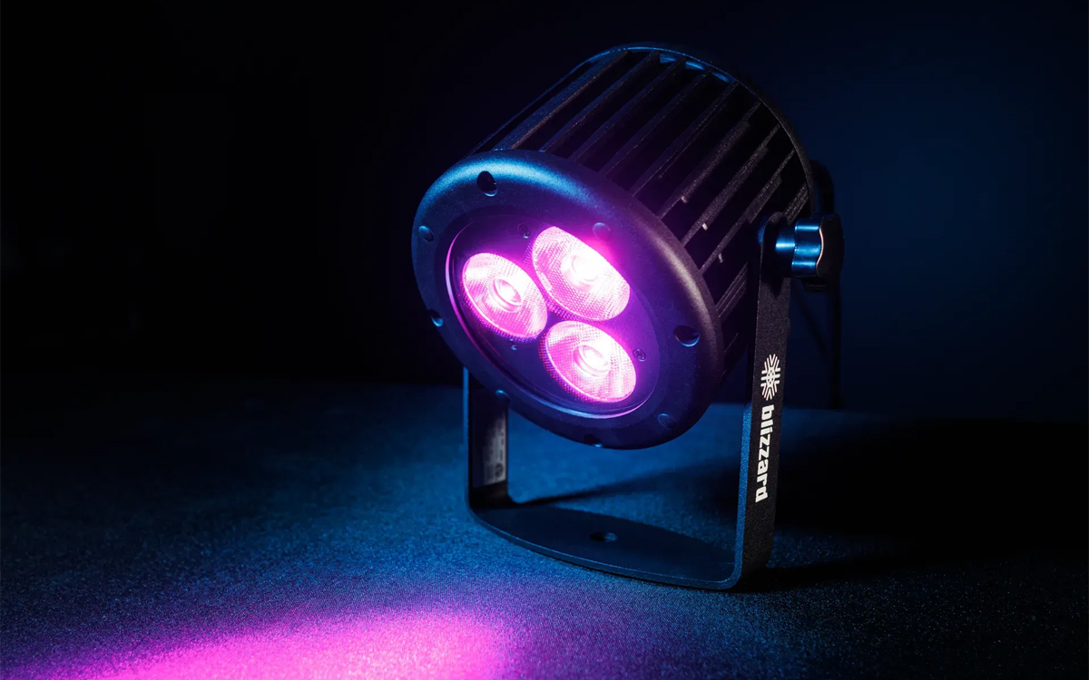 RGBALC Color Mixing LED PAR Can Light with DMX Control and 32-Bit Dimming for Indoor and Outdoor Installations