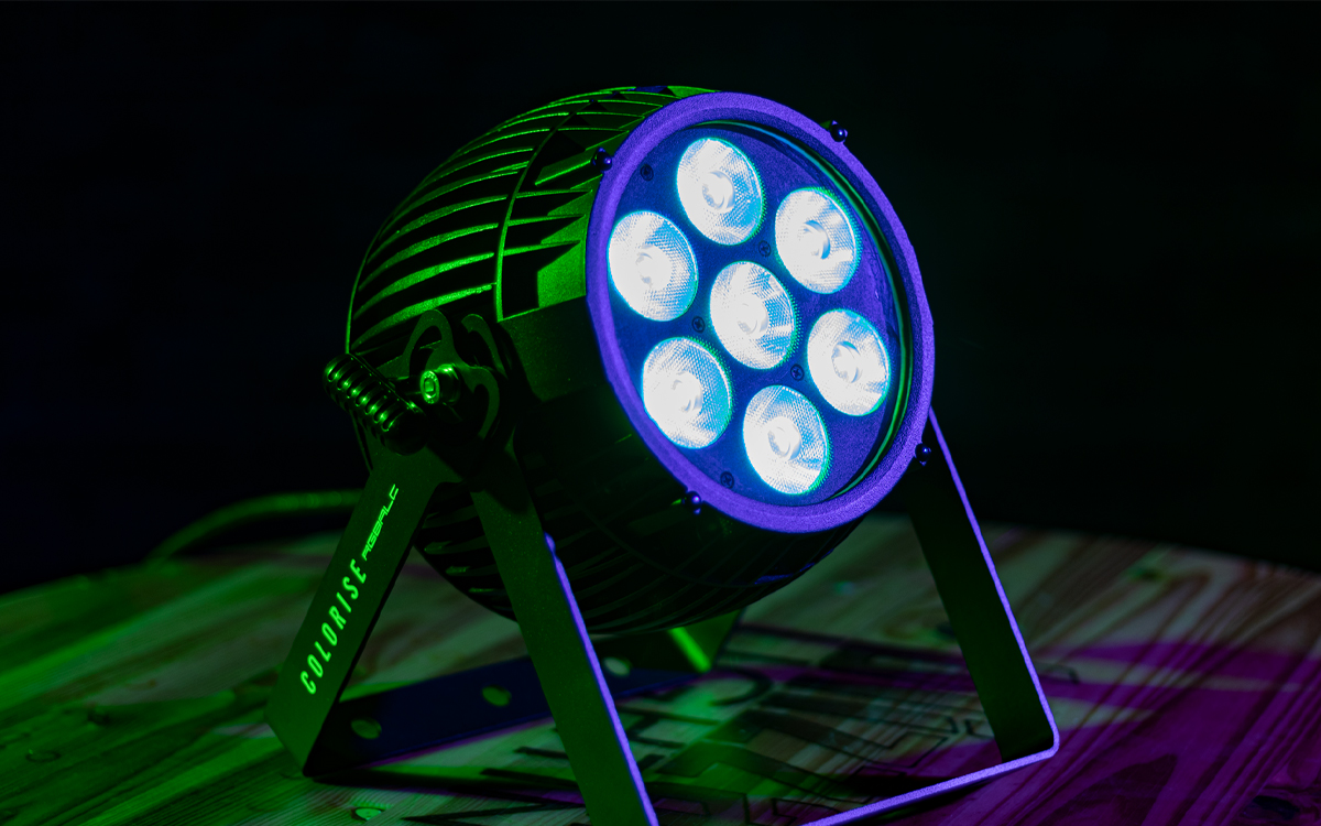 RGBALC LED Wash Fixture with Auto Mode, Custom Macro Effects, and DMX512 Standalone Functionality