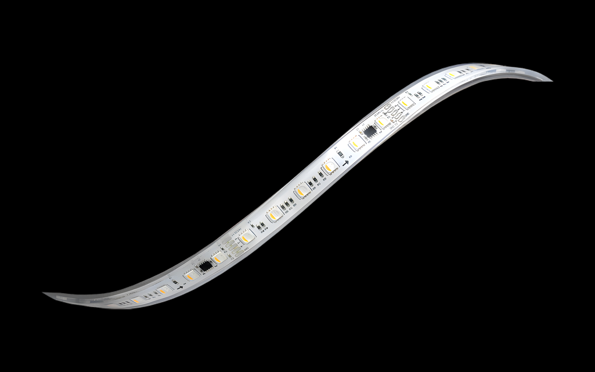 RGBW Addressable LED Strip Lights with with DMX and SPI Programmable Control for Dynamic Color Effects