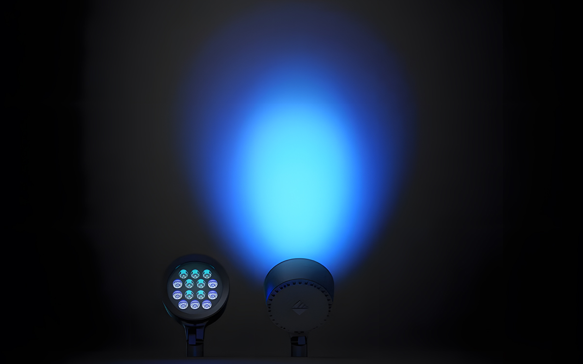 RGBW LED Flame Floodlight with DMX512 Controlled Dynamic Color Mixing for Smooth Accent Gradients