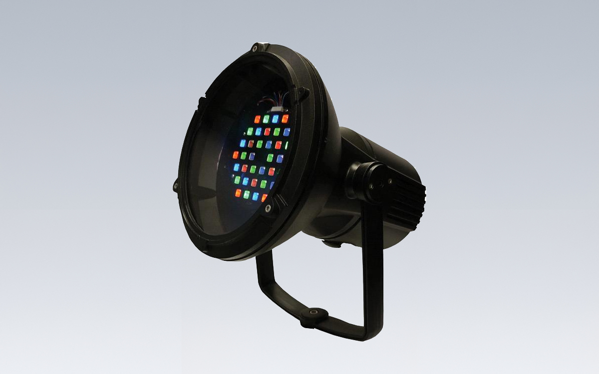 RGBW LED Floodlight with DMX512 and Ethernet Control for Stage, Event, and Architectural Lighting Applications