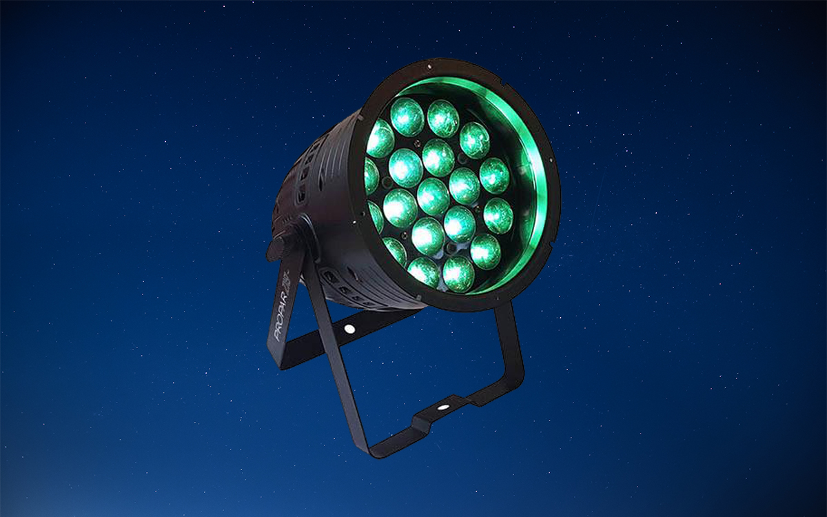 RGBW LED PAR Can Lights with Built-In Color/Chase/Zoom Macros for DMX-Controlled Productions