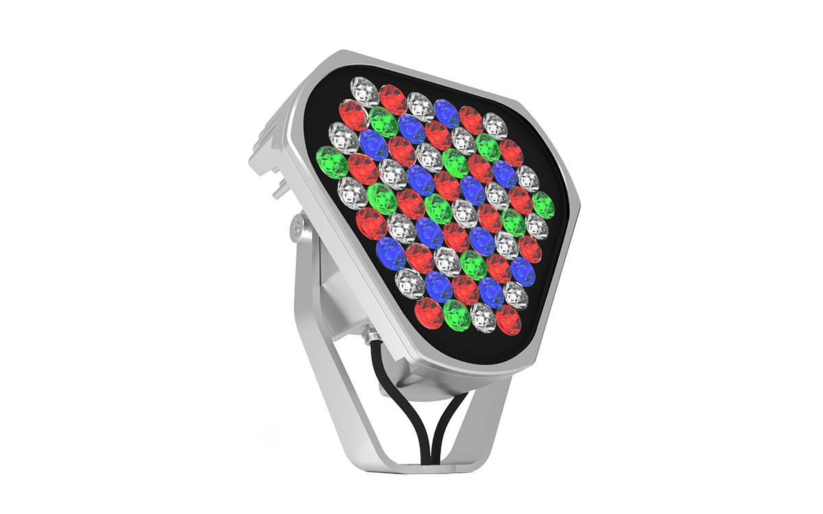 RGBW/RGBA Color Changing Architectural LED Floodlight and Spotlight with DMX, Art-Net, and DALI Control Compatibility