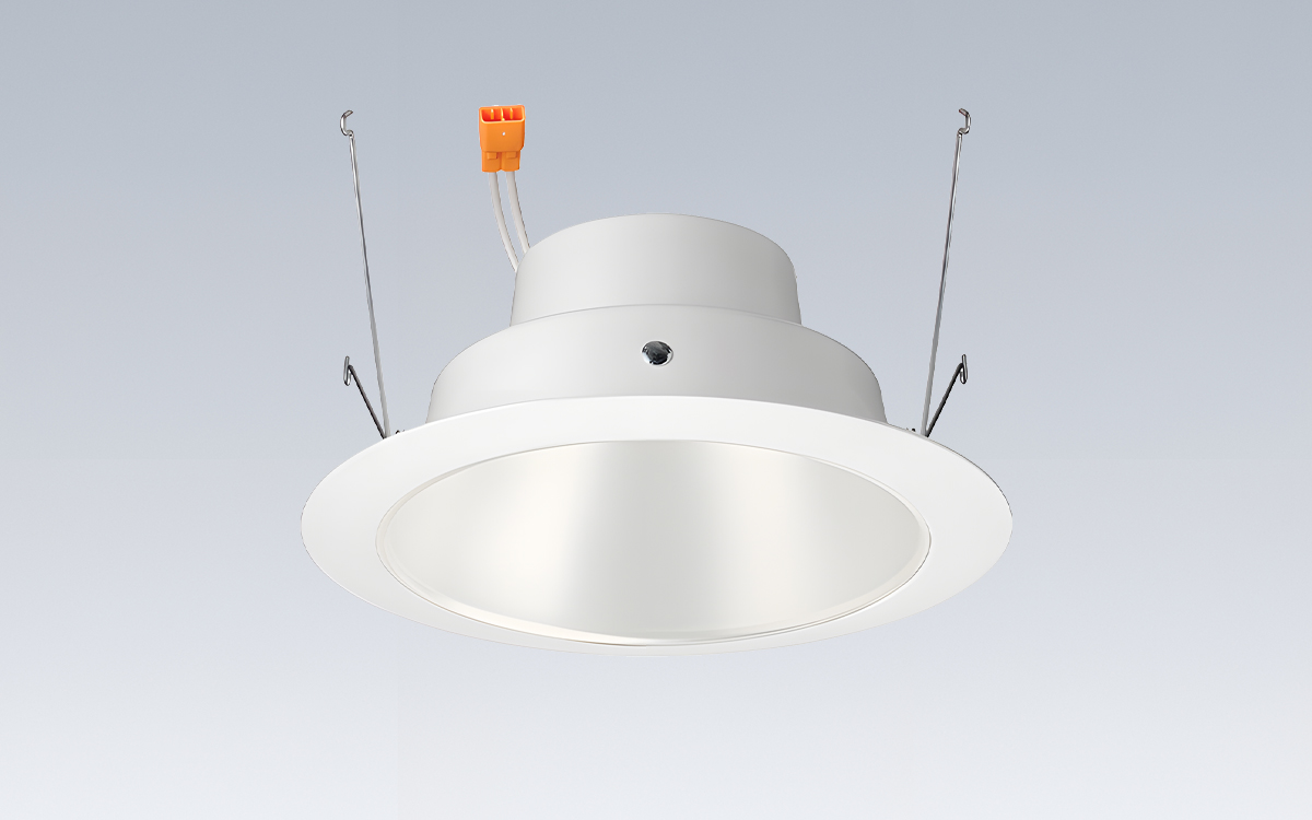 Round 6-Inch LED Retrofit Trims with Choice of Baffle or Cone Inserts and Quick Connect Installation Options