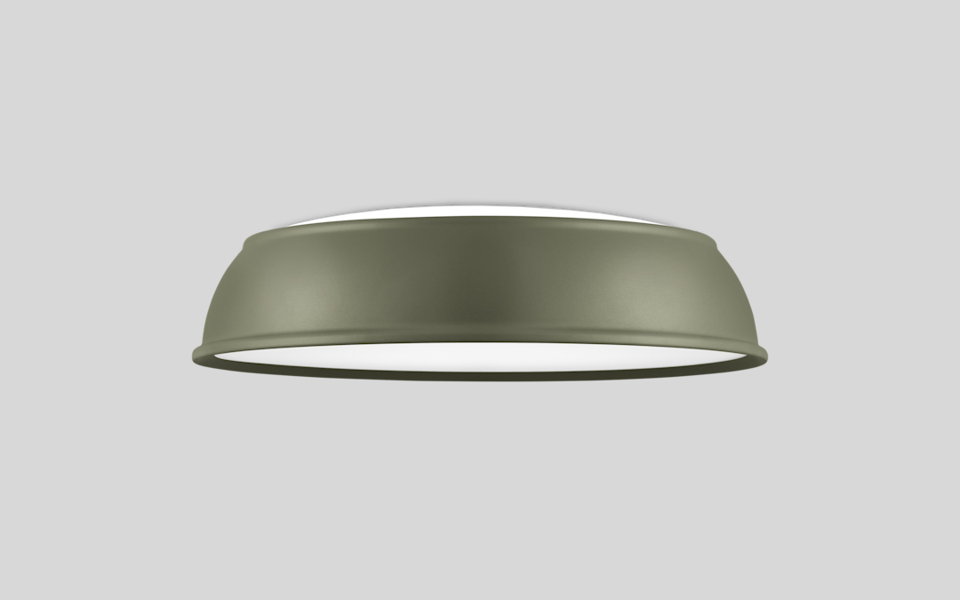 Round Flush-Mount LED Ceiling Light with Timeless Industrial Design