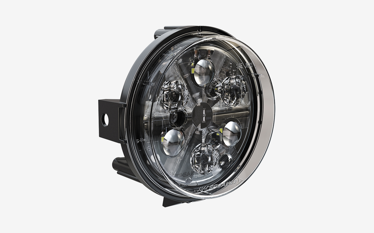 Round LED Headlight for ATVs, UTVs, and Off-Road Vehicles