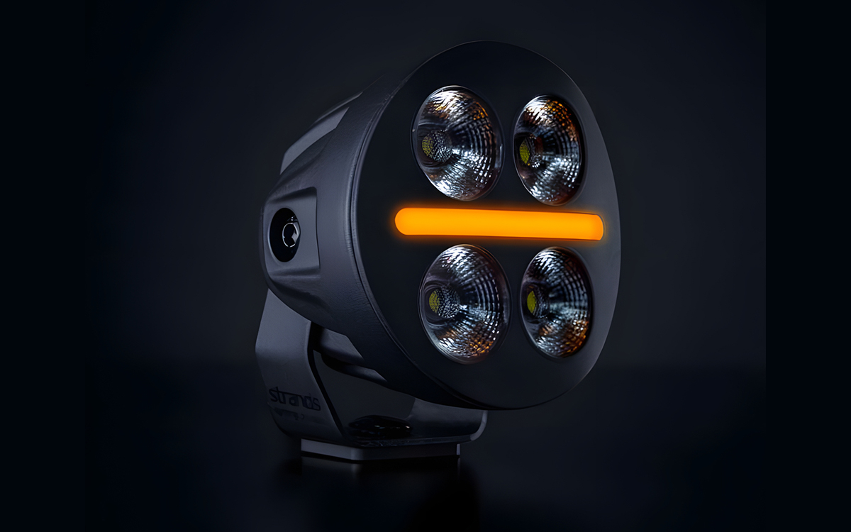 Round LED Work Light with Amber and Red Position Lights