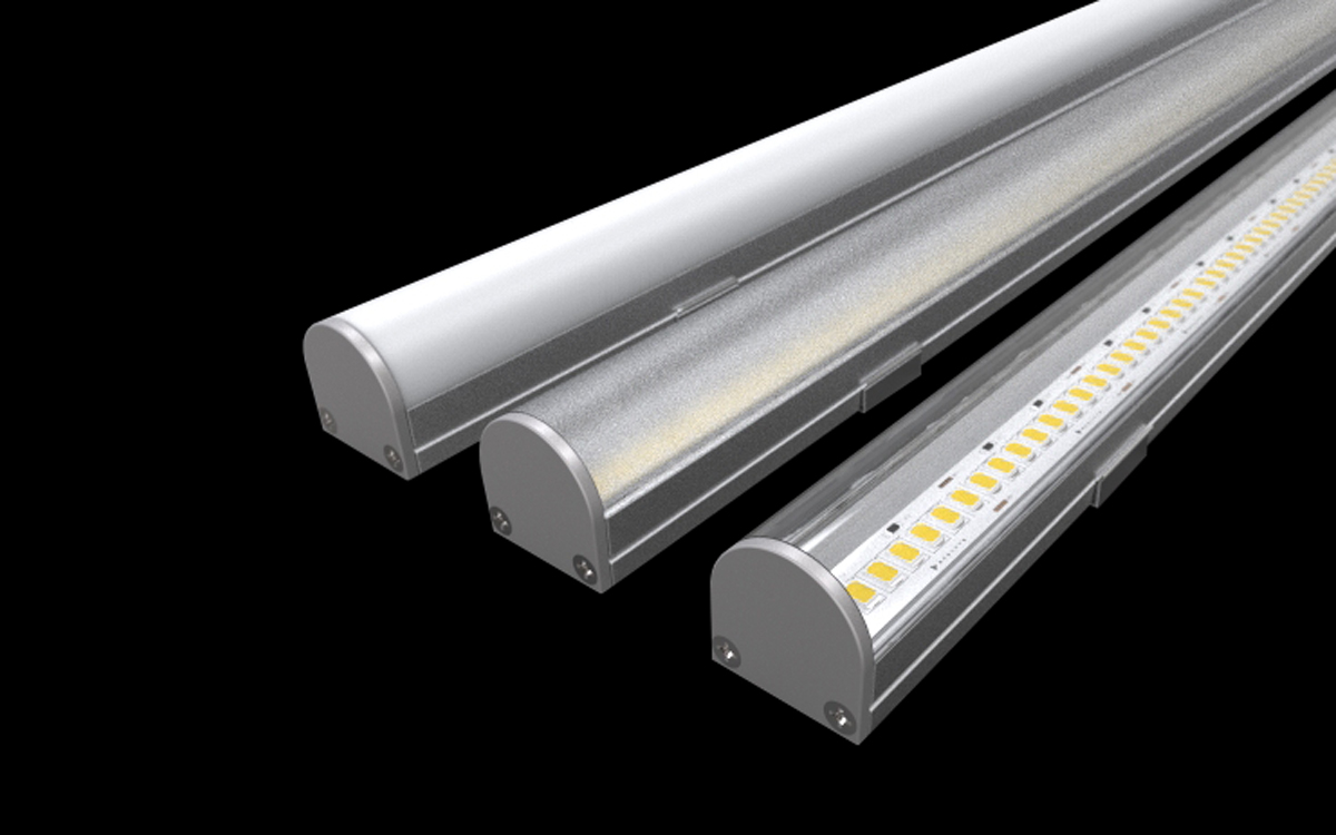Rounded LED Aluminum Profile with Clear, Frosted, and Milky Lens Options