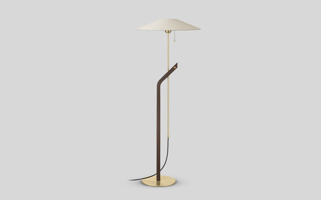 Scandinavian-Inspired Wooden Floor Lamp for Living Rooms and Reading Corners