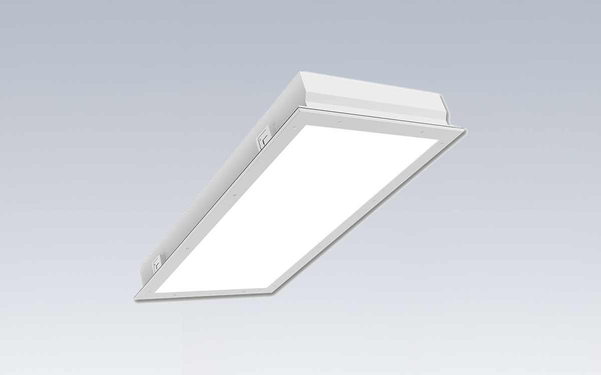 Sealed Grid-Mount Cleanroom LED Troffer Light for ISO Class 4 Ceilings and Sterile Installations