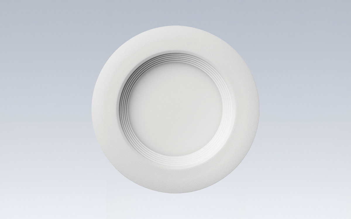Semi-Regressed LED Wafer Downlight with Slim IC-Rated Canless Housing and Remote Driver for Direct Insulation Contact Ceiling Applications
