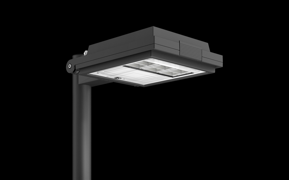 Shoebox Style LED Area Lights with Asymmetrical Optics for Urban, Suburban, and Commercial District Street Applications
