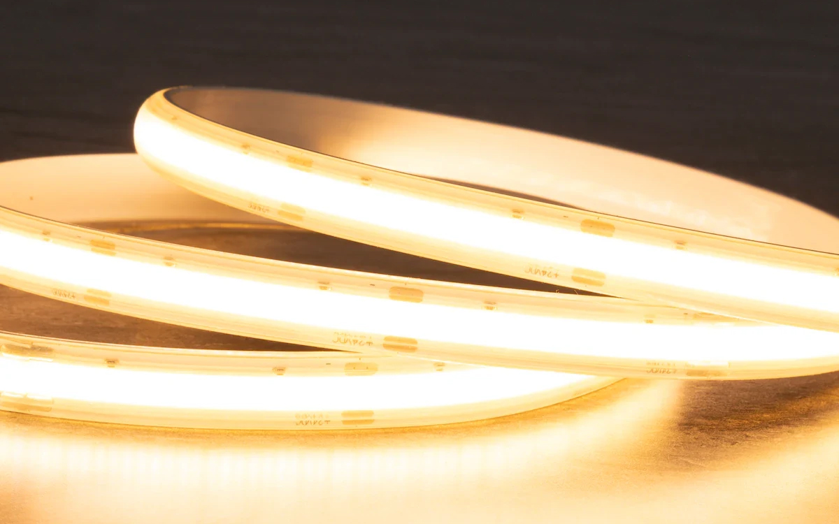 Silicone Encased IP67 COB LED Strip Light for High Temperature and Wet Location Installations