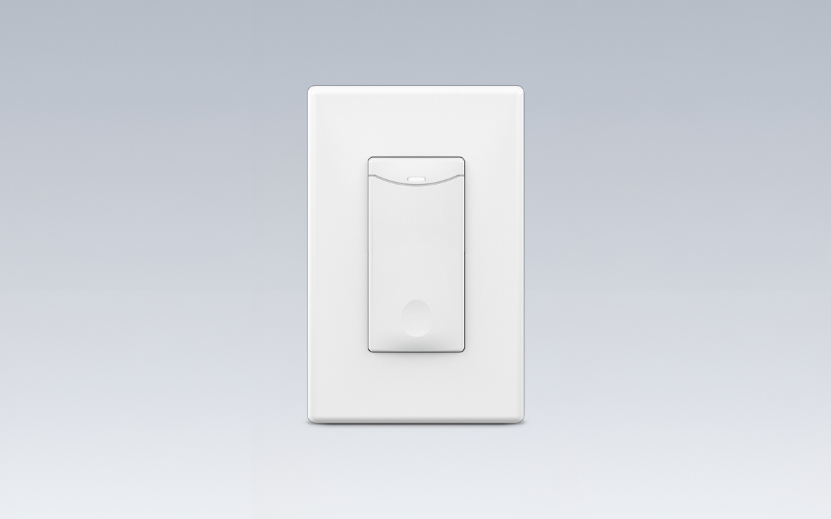 Single-Button Line Voltage Wall Switch with 3-Way Control and LED Indicatorfor Commercial Lighting Applications