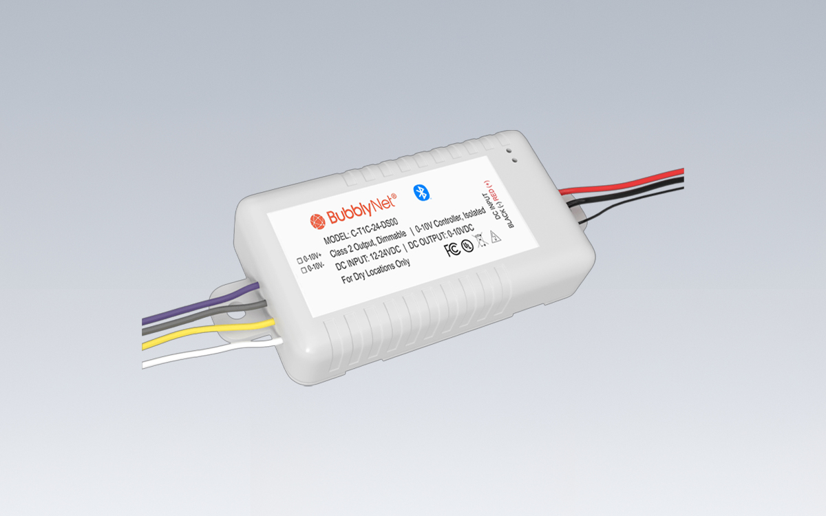 Single Channel 0-10V Bluetooth Mesh Controller for Smart Wireless Integration of LED Drivers and Motorized Devices