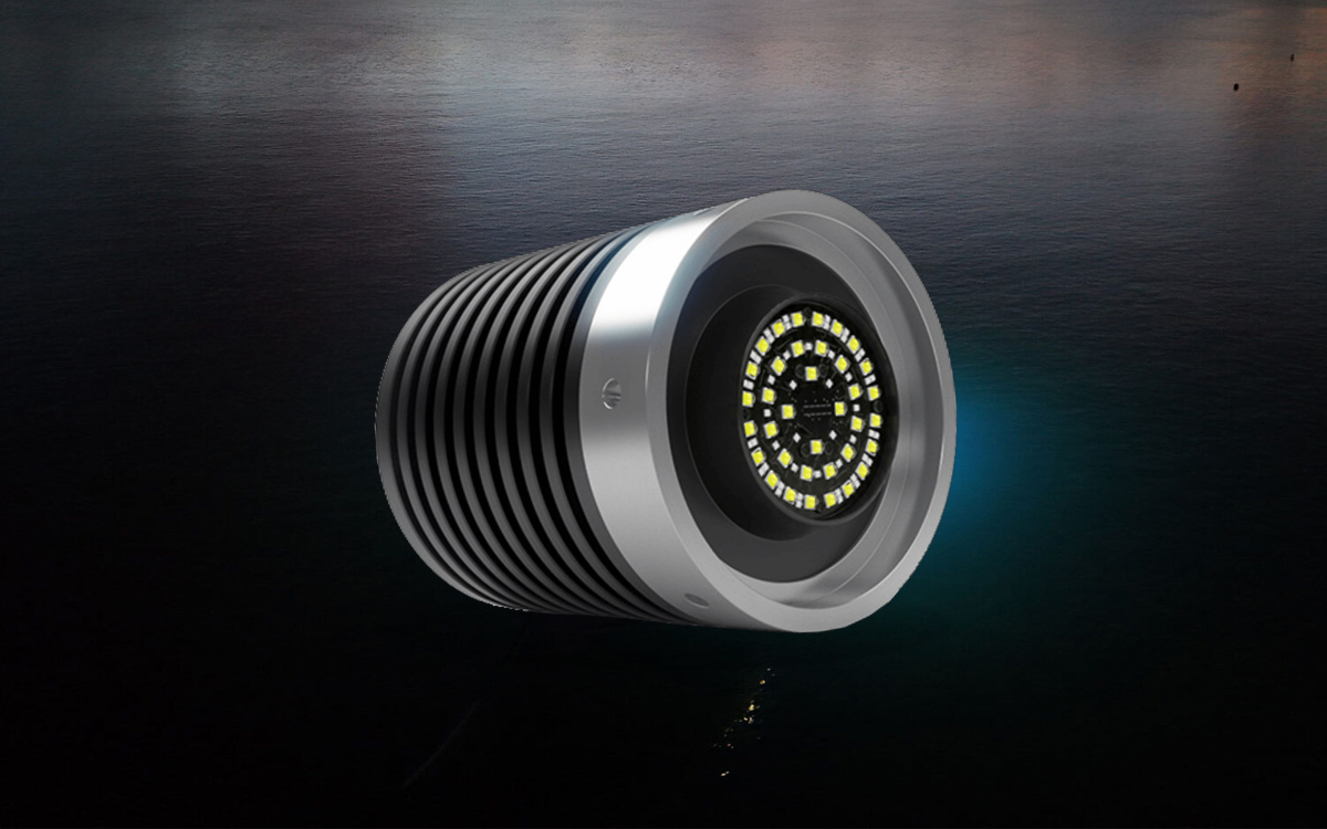 Single Color Blue or White Underwater LED Retrofit Light for Boats, Yachts, and Marine Vessels