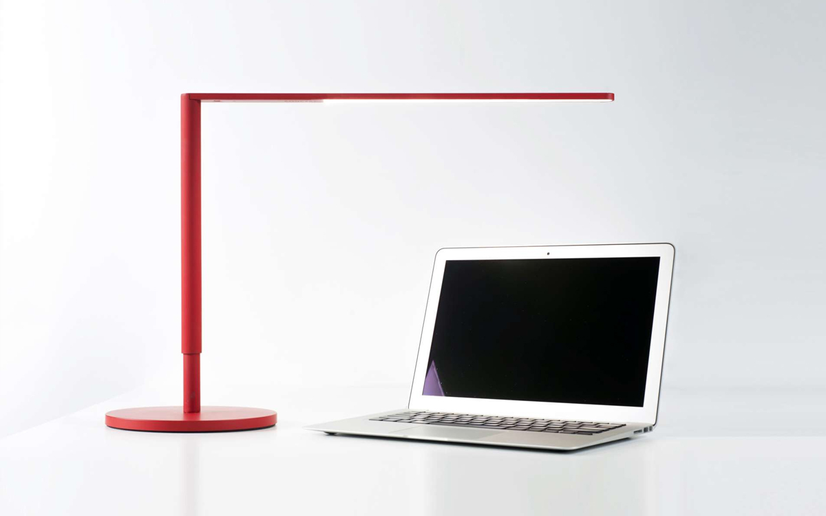 Slim LED Desk Lamp with Adjustable Color Temperature and Built-In USB Charging Port