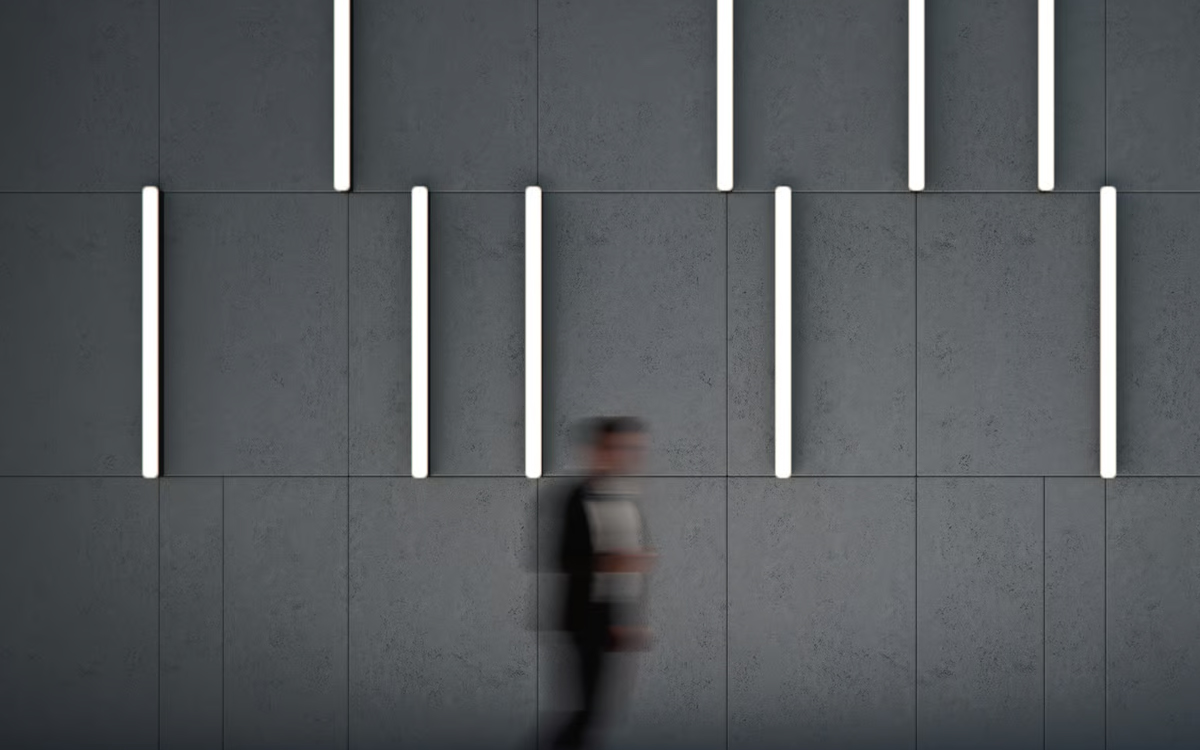 Slim Linear LED Ceiling and Wall Luminaire for Outdoor Walls, Ceilings, and Profile Channels