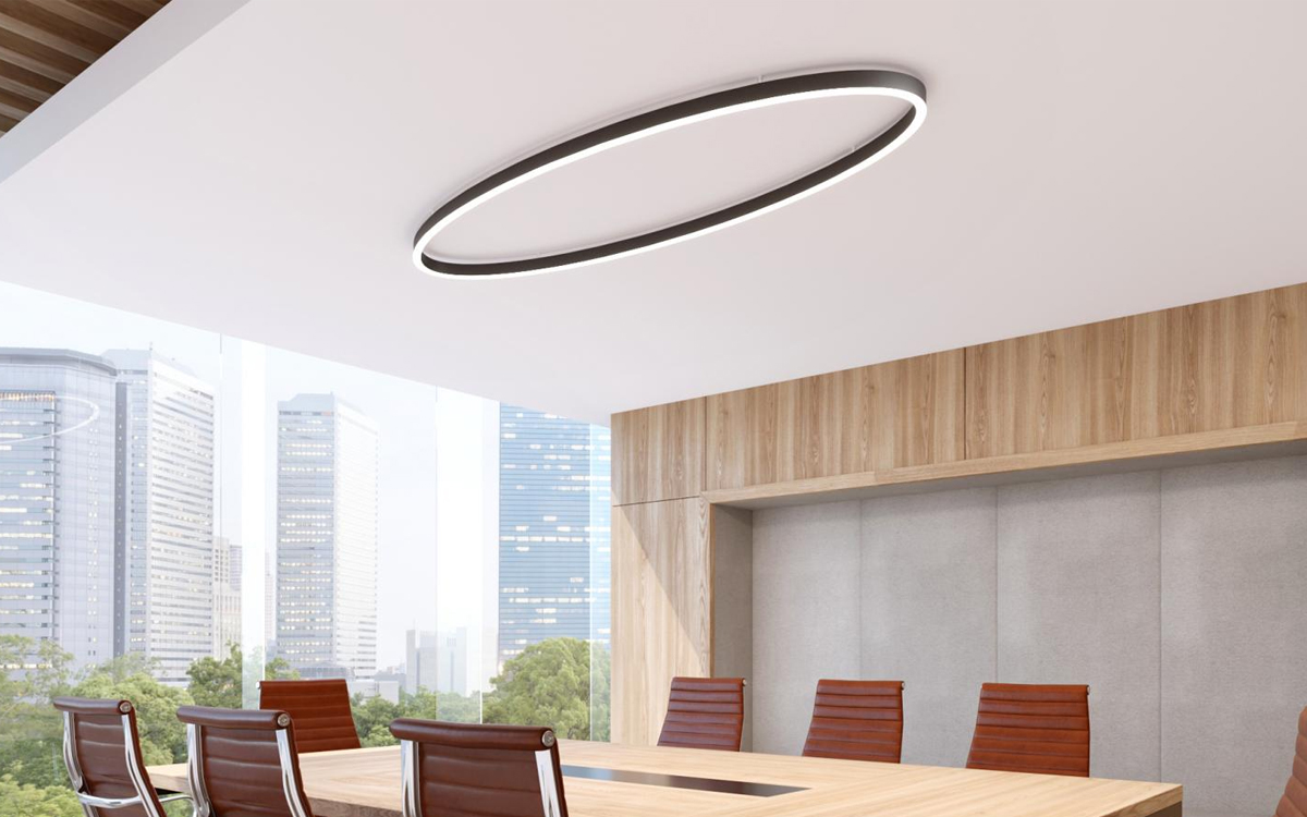 Slim Profile LED Ellipse Ceiling and Wall Light with Indirect Halo Lighting Effect