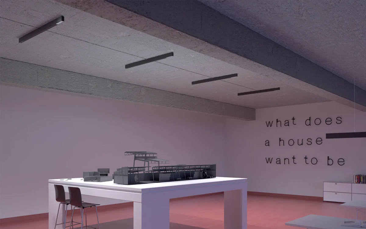 Slim Profile Linear Surface-Mounted LED Luminaire for Office Workstation Lighting