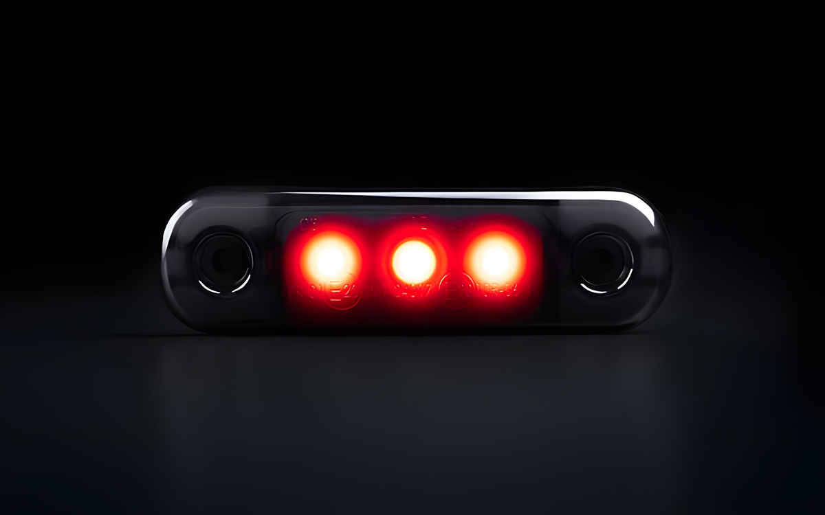 Slim Profile Red LED Rear Position Light for Trucks, LCVs, and Commercial Vehicles